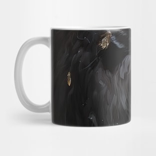 Buffalo Portrait Animal Nature Wildlife Dark Painting Wild Spirit Mug